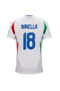 Italië Nicolo Barella #18 Voetbaltruitje Uit tenue EK 2024 Korte Mouw